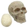 [Q9457] - Ivory 'Skull' Resin Figurine (triskel Triskel) - 18x14x12. 5cm