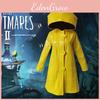 Ярко-желтый костюм для косплея Six из Little Nightmares 2 с водонепромокаемым плащом