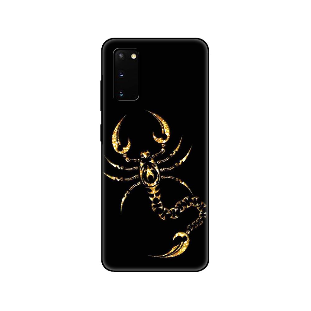 Черный чехол из ТПУ для Samsung Galaxy S20 /S20 PLUS/S20 ultra/S20+ /S20FE задняя крышка Animal Crab Scorpion