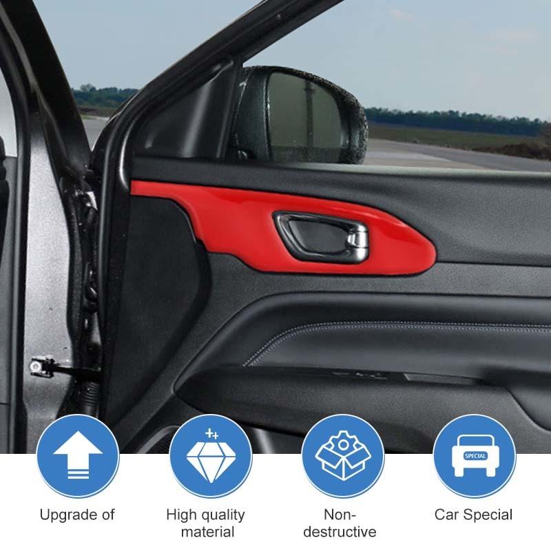 ABS Накладка-декорация на ручку внутренней двери для Jeep Compass 2021 года и новее, аксессуары для интерьера