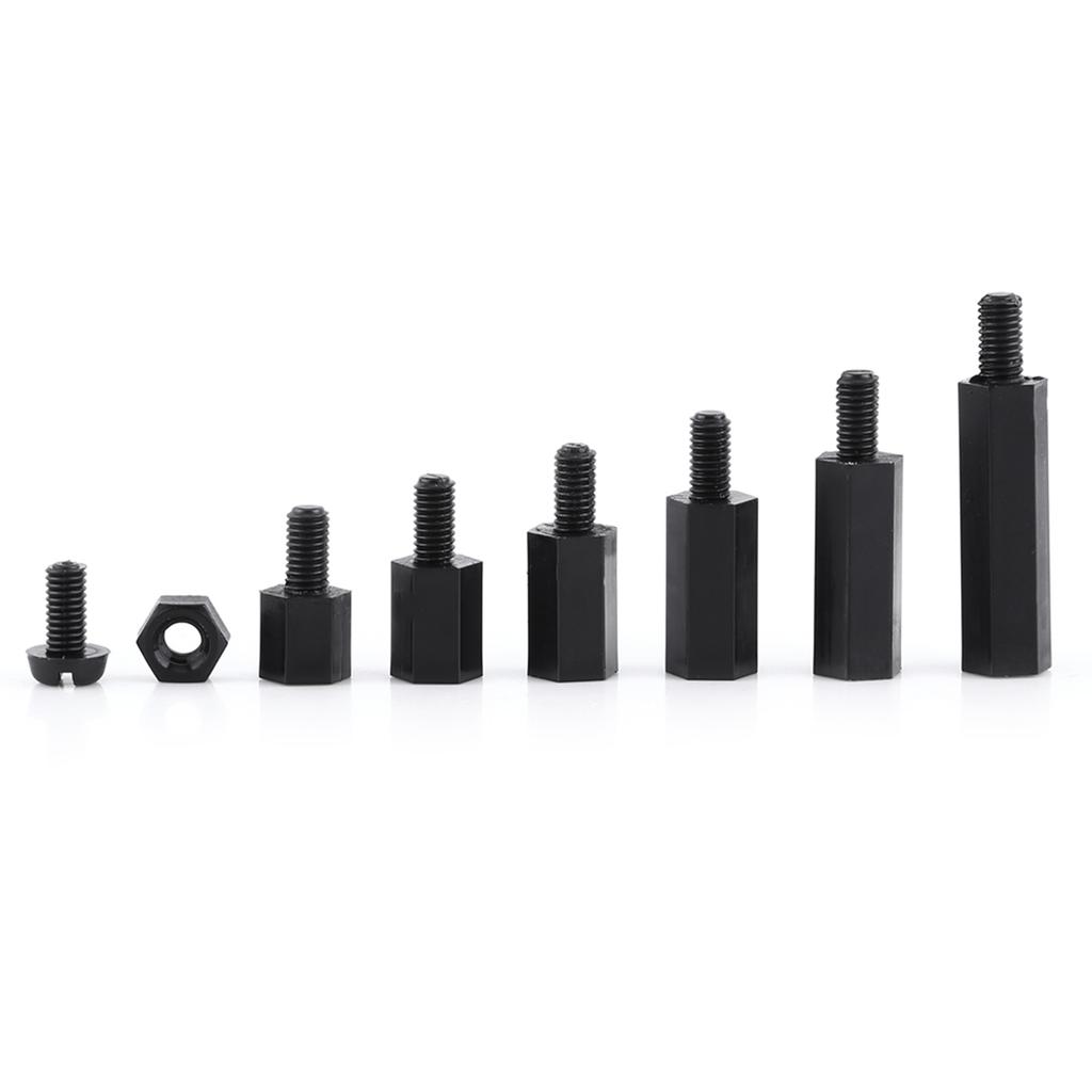 250 шт. нейлон M2 шестигранная колонна набор мужской распорка винт гайка (M2 мужской противостояние C)