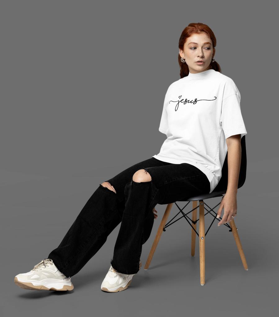 Power Life Organic Cotton Womens Oversized T Shirt Mens Womens Tees Top Jesus God Bible Love Prayer