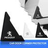 2PCS Silicone Car Badge Door Corner Cover Bumper Crash Scratch Protector Accessories For Peugeot 208 3008 308 508 408 2008 307
