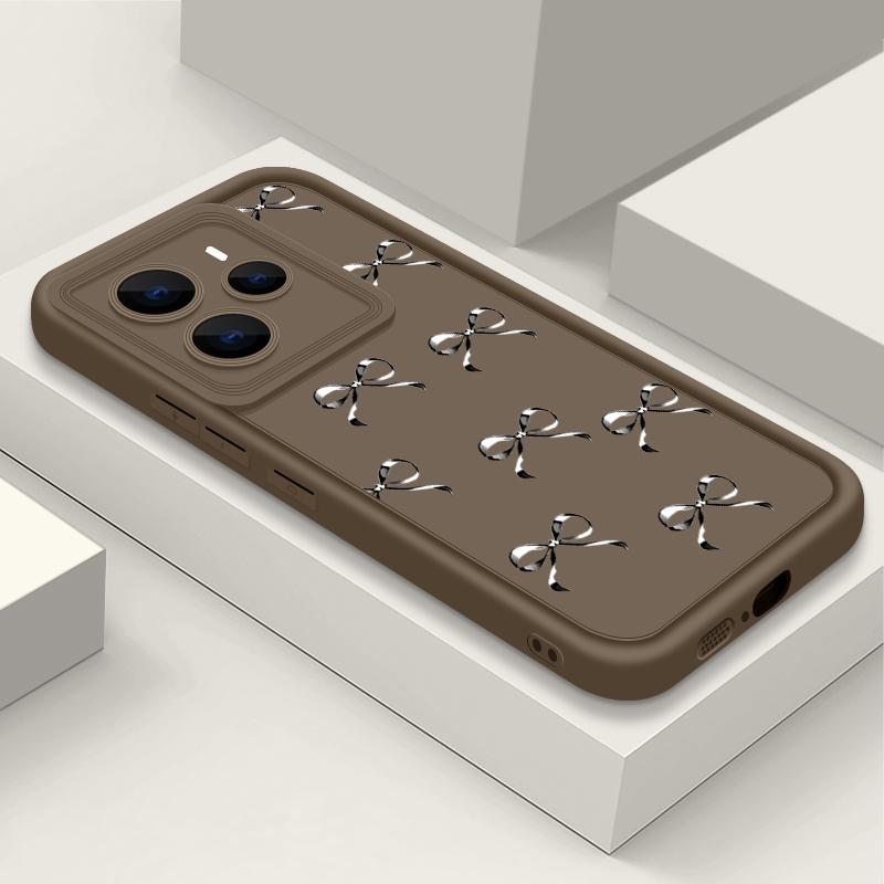 Bowknot Print TPU Soft Phone Case For Xiaomi 14T Pro 13T Poco X7 F6 X6 Redmi Note 14 Pro 13 12 11 Silicone Shockproof Lens Protection Bumper Cover