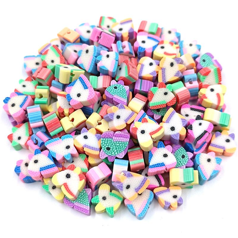 Креативные разноцветные ювелирные изделия Мягкие керамические бусины Свободные бусины Многоцветные DIY Симпатичные подвески ручной работы Для ювелирных аксессуаров Гриб 20 шт.