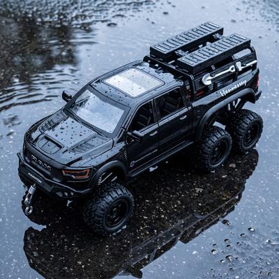 1:24 Dodge Hennessey Mammoth 1000 6x6 Тюнингованный Внедорожный Приключенческий Автомобиль Звук И Свет Коллекционные Украшения Подарки на День Рождения