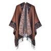 New Split Shawl Autumn and Winter Imitation Cashmere Warm Fringed Cape Scarf