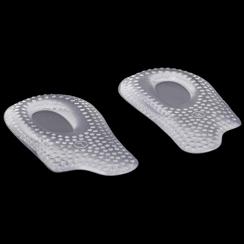 1Pair Soft Silicone Gel Insoles Heel Cushion Soles Pain Relief Support Shoe Pad