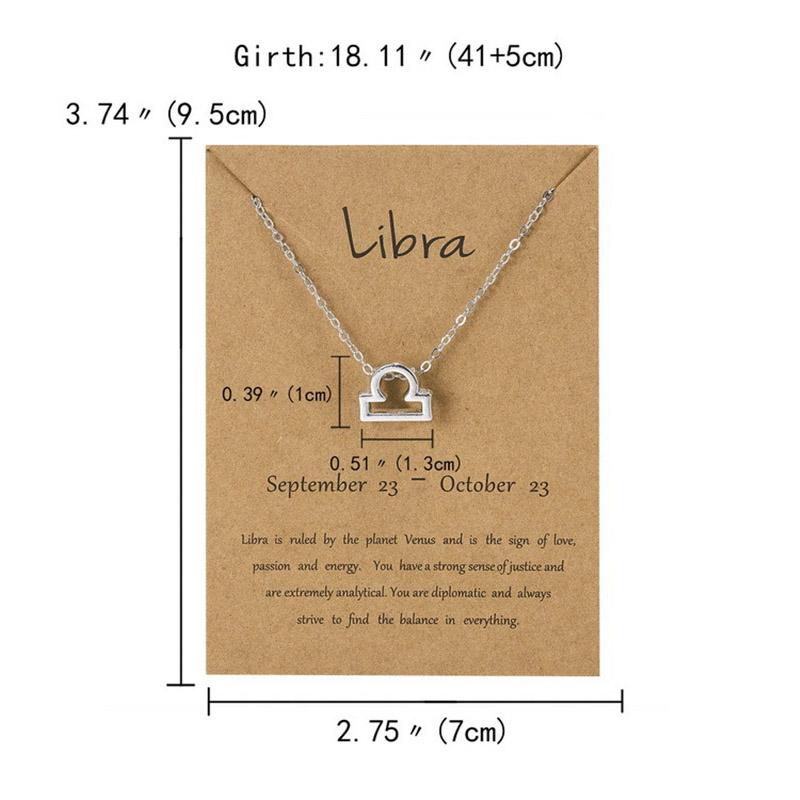 12 Созвездие Двухцветный Знак Зодиака Скорпион Ожерелье Подвеска Лев Подвески Ювелирные Изделия Подарки Ювелирные Изделия Колье Овен Рак