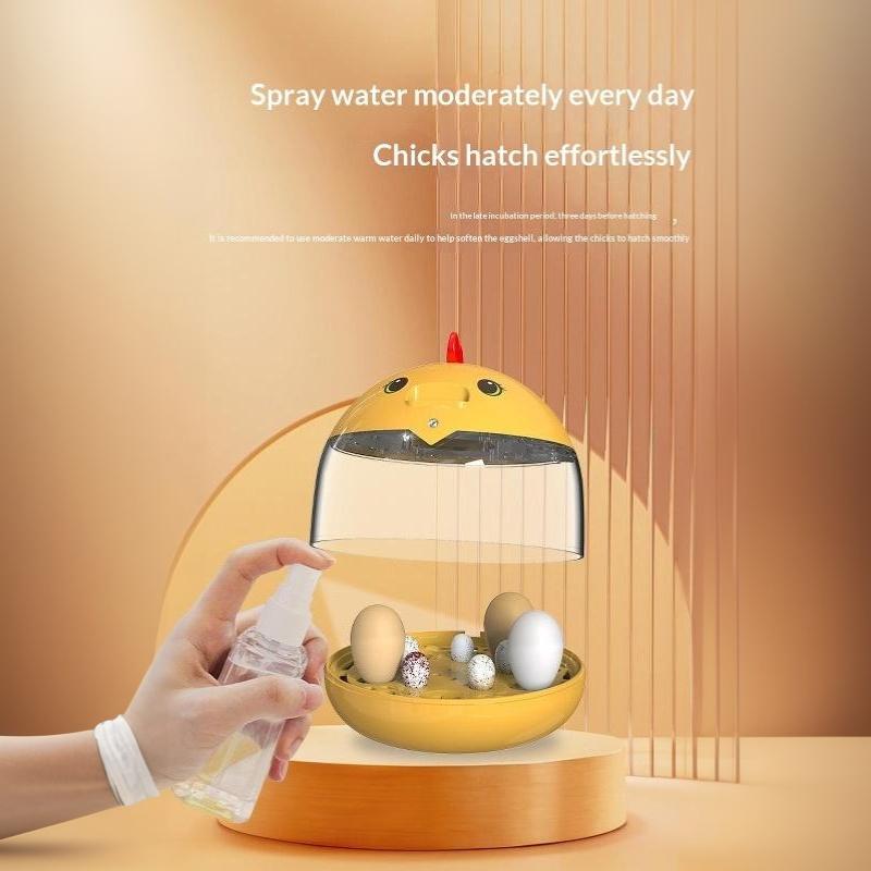 Fully Automatic Mini Egg Incubator User Friendly Clear Cover Constant Temperature Circulating for Newbie Egg Hatching