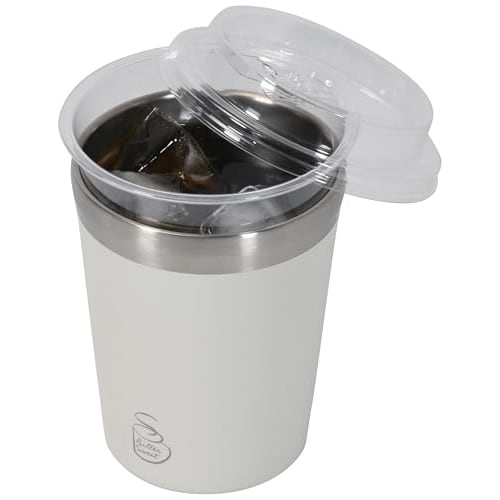 Pearl Metal Convenience Store Cup, Large, Vacuum Insulated, Bittersweet, White, HC-567