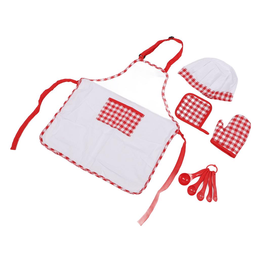 Детский костюм шеф-повара, фартук с регулируемым ремешком, шляпа шеф-повара, детский комплект шеф-повара для приготовления пищи и выпечки для девочек Tod