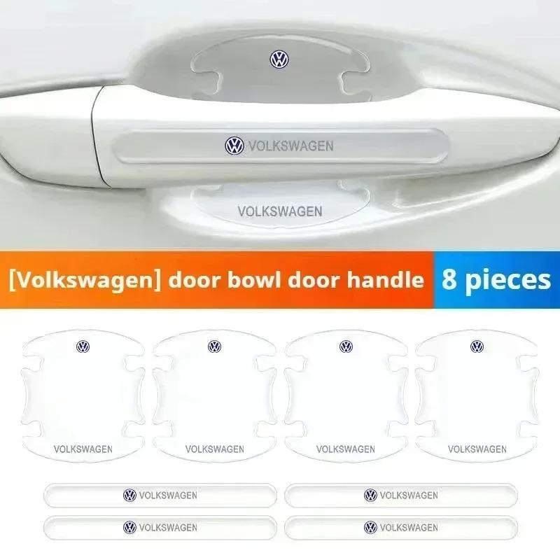 Car door bowl handle protective stickers For VW Volkswagen Golf 7 Tiguan Passat Leon Octavia Ateca Car accessories zr4