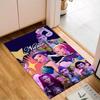 Custom Name Fantasy Night Trio K-Pop Rug for Living Room, Game Rooms, Office, Bedroom, Floor Mat Playful Design, fan gifts Christmas decor