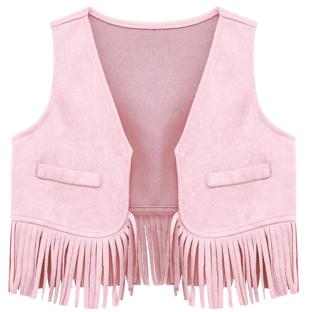 Мальчик Западный Ковбойский Жилет Замшевый Бахрома Ковбойский Жилет Хэллоуин Косплей Костюм Реквизит для Фотографии