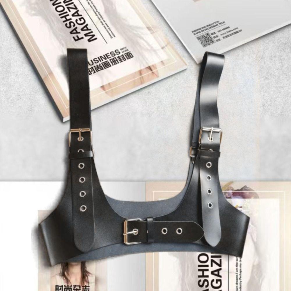 Широкий пояс панк-пояс корсет на грудь корсетный пояс готический подтяжки украшение