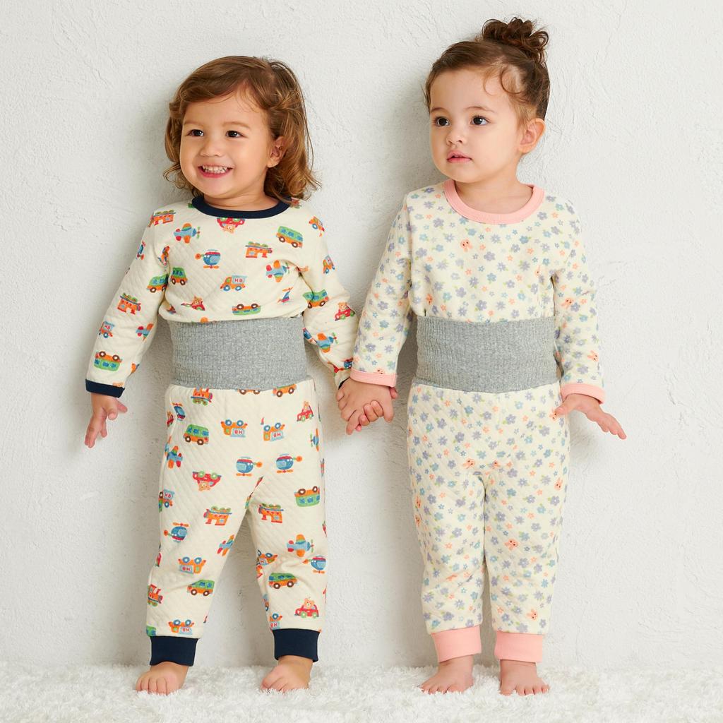 MIKIHOUSE HOT BISCUITS Pajamas for Boys and Girls, Ivory, 100cm, 70-7337-140