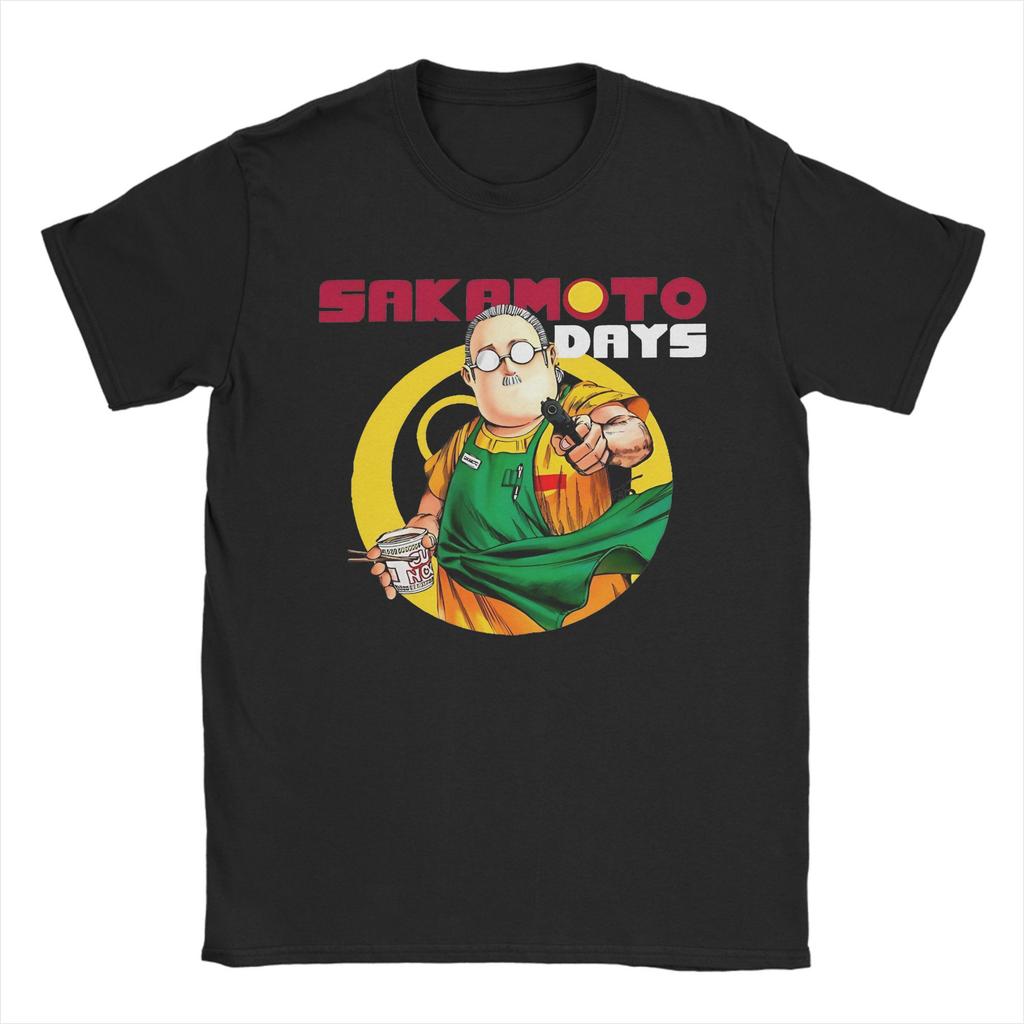 Принтованная футболка 'Дни Сакамото' мужская хлопковая с коротким рукавом Sakamoto Days с круглым вырезом летняя одежда