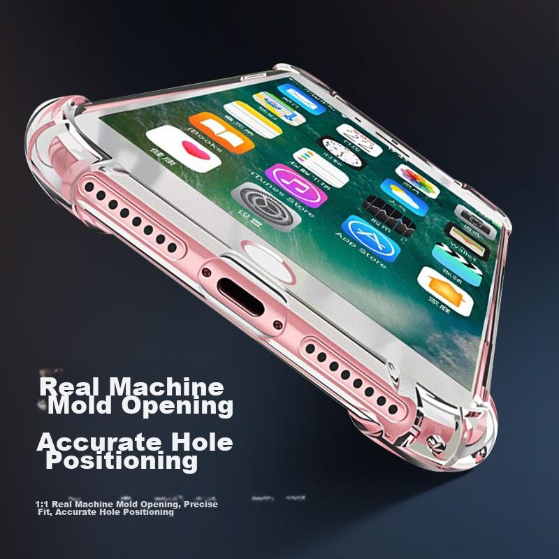 PISEN Compatible with IPhone 6 Plus/6S Plus Phone Case, 5.5-Inch Transparent Slim Anti-Scratch Soft Case with Air Cushion Shockproof Protectio
