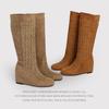 Vintage Maillard Hollow Boots Women'S Thin Autumn Versatile Breathable Handsome NonSlip Inner HeightIncreasing Thin Boots