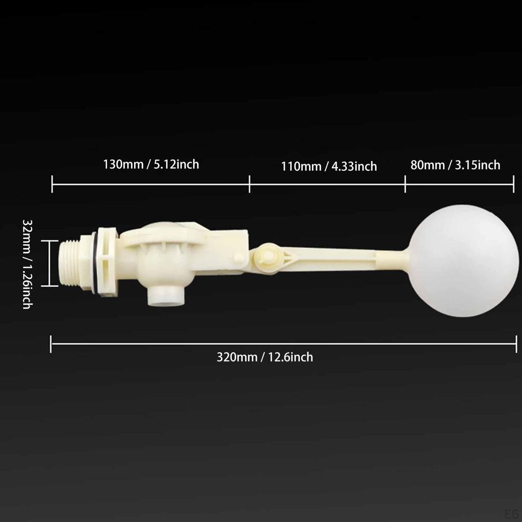 Float Ball Valve Automatic Fill Compact,Sturdy,with Adjustable Arm,Water Level Control for