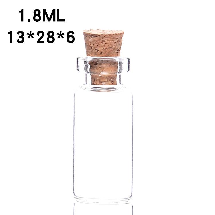 Brown Cork Mini Wish Bottle Pendant 13x18/13x24 for DIY Jewelry