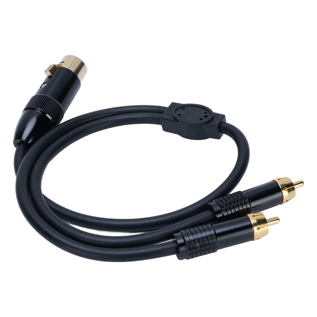 XLR Female Y Splitter Stereo Cable 1.6ft XLR Female to 2 Phono Plug Adapter Cable for Amplifier Recorder Speaker TV
