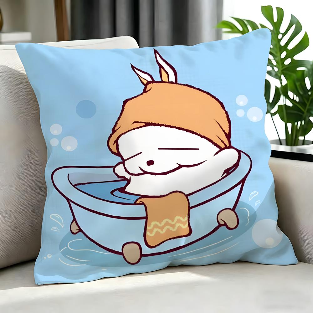 Cartoon Mashimaro Cushion Cover Cushion Cover Set 4Pcs 50X50 45X45 40X40 Pillowcase Decorative Sofa Home Decor