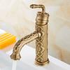 Basin Faucets Antique Brass Faucets Basin Carving Taps Rotation Single Handle Taps Mixers Bathroom Vessel Sink Faucet