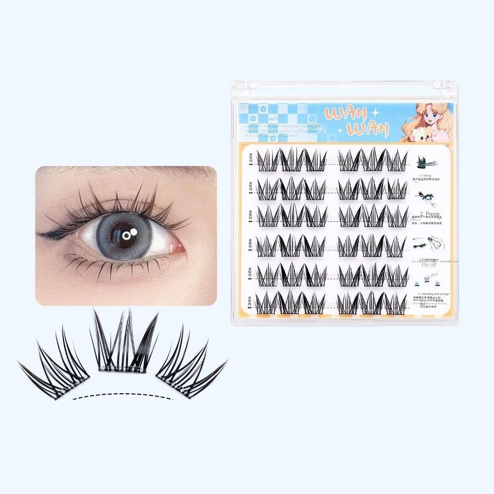 Sweet Self-adhesive Lash Clusters DIY False Eyelash Clusters Glue Free Fake Lashes  Makeup Tool