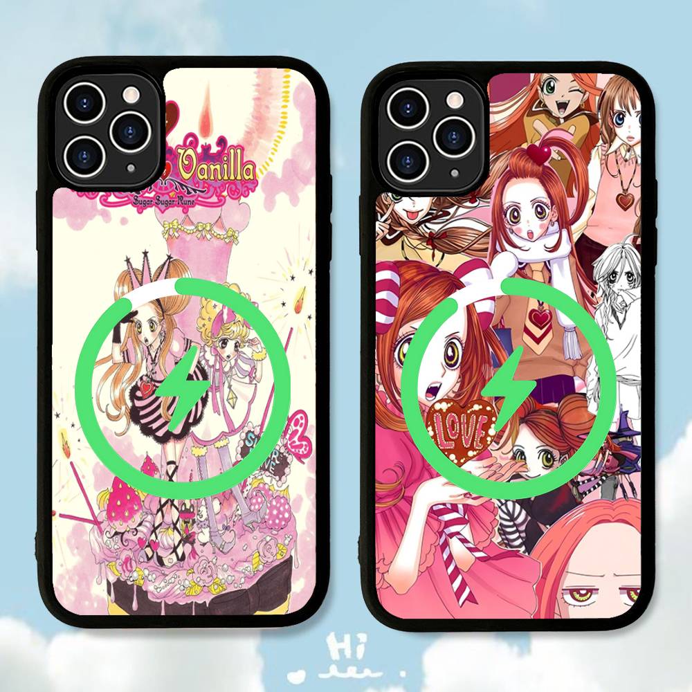Аниме Сахарная Руна Для Магнитного Чехла Телефона Для IPhone 17 16 15 14 13 12 11 Plus Pro Max PC+TPU Чехол