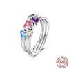 925 Silver Stackable Infinite Heart Daisy Flower Ring For Women Girl Original Silver 925 Rings Jewelry Gift