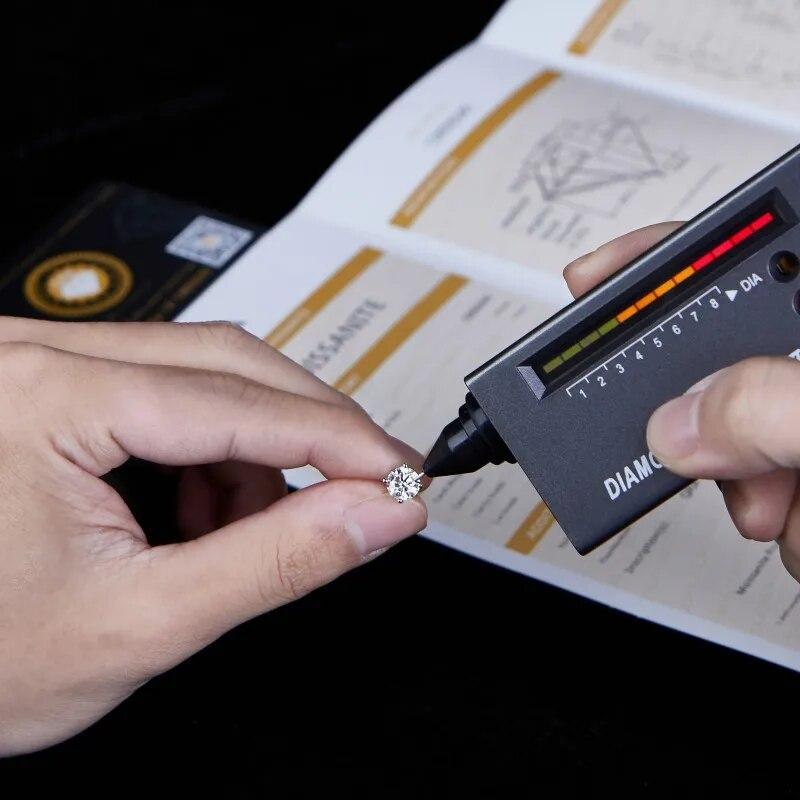 D Цвет 3,0 карат 9,0 мм серьги-гвоздики с муассанитом для женщин Стерлинговое серебро 925 пробы с завинчивающейся крышкой сверкающие свадебные украшения подарки