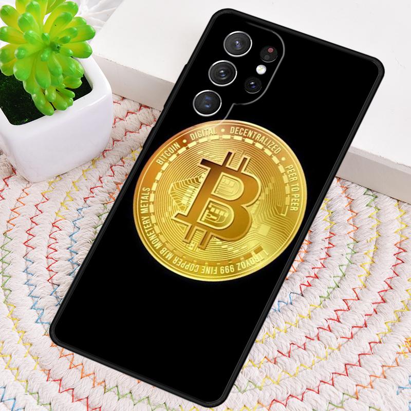 Мягкий чехол для телефона Bitcoin BTC для Samsung Galaxy note 10 pro S26 Ultra S23 S24 FE S25 S21 S22 PLUS ударопрочный