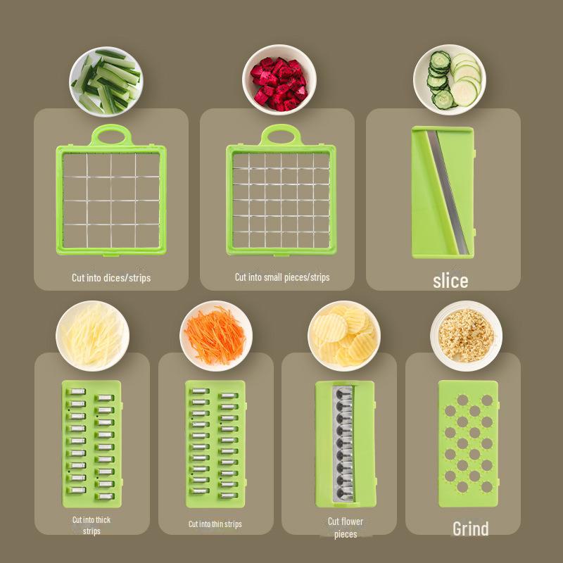 Многофункциональная овощерезка и слайсер для кухни — шинкует, режет кубиками и натирает картофель, редис и многое другое