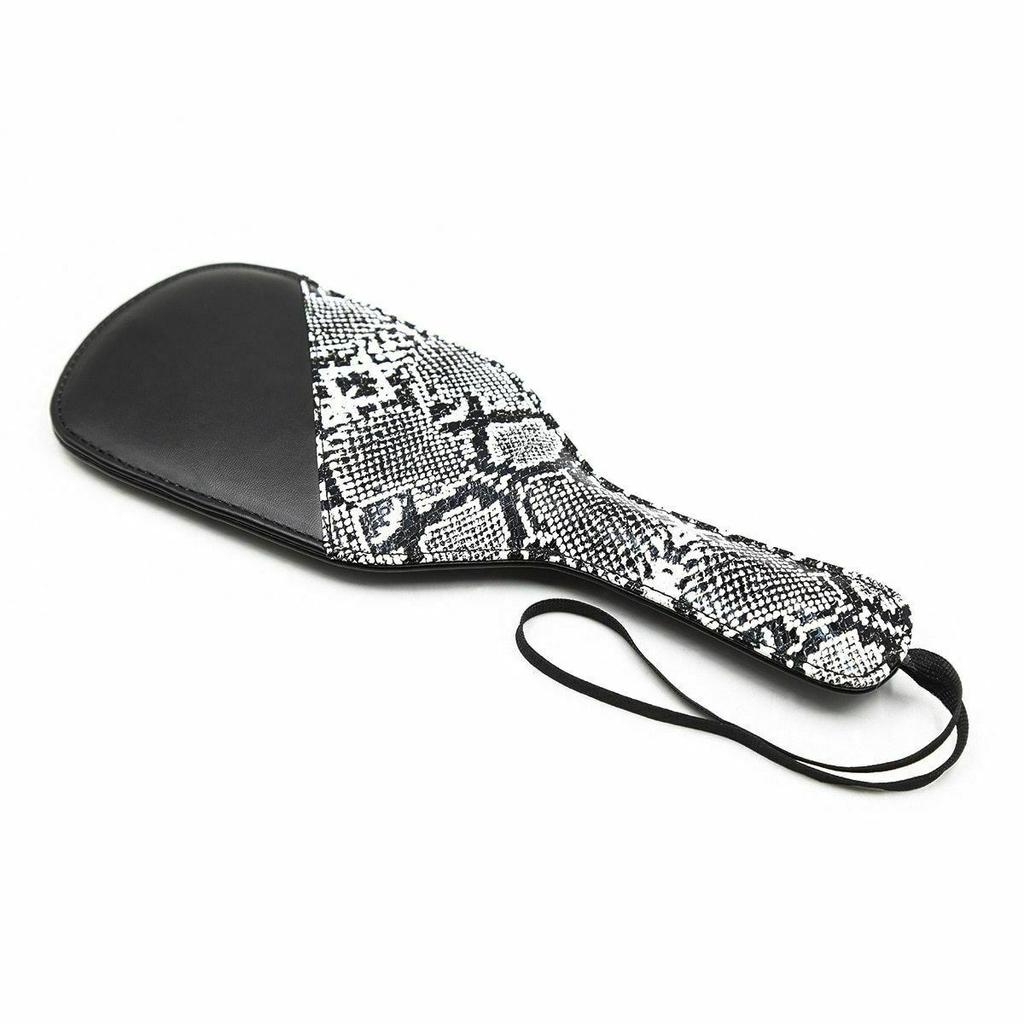 Double Layer Leather Black White Spanking Paddle  Fetish Paddles