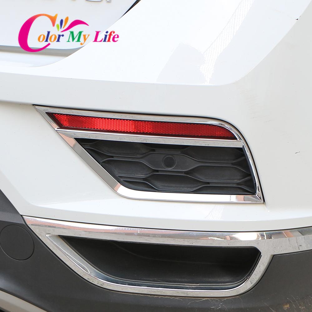 ABS хром задняя крышка противотуманной фары крышка отделка наклейки детали для Volkswagen VW T-ROC TROC 2018 -