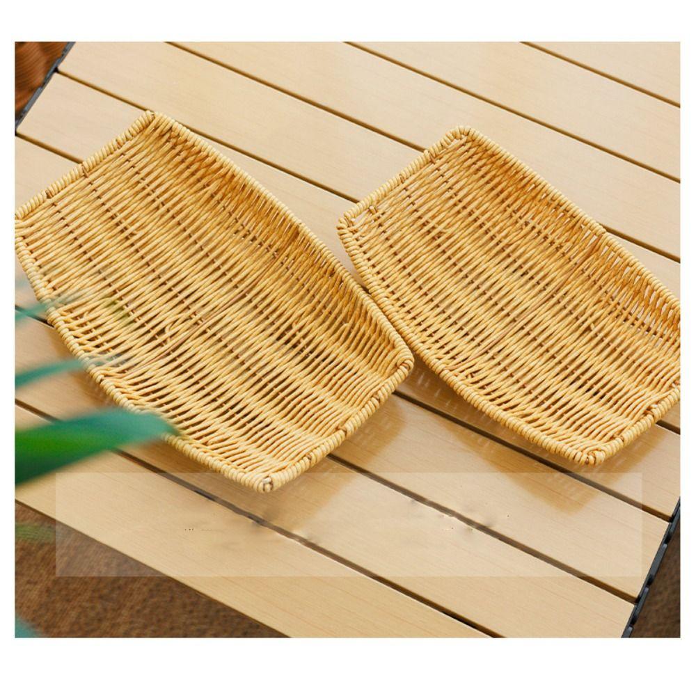 Multipurpose Imitation Rattan Fruit Plate  Wedding Candy Flower Storage