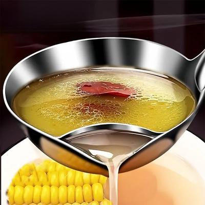 Ложка для отделения масла из нержавеющей стали, дуршлаг для супа, кухонный подливочный сепаратор для масла, супа, жироотделитель, йогурт, маслоотделитель, ложка, кухонные гаджеты