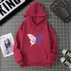 Top Casual Soft Women Hoodie White and Purple Butterfly Personality Funny Women Fashion Wool Hoodie Loose Sports Shirt
