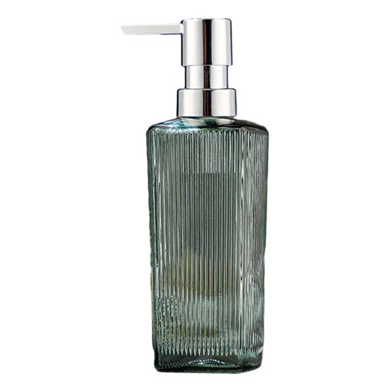 350ML Glass Refillable Soap Dispenser Clear Press Portable Leak Proof Reusable Multifunctional Lotion Shampoo Mouthwash Cosmetic Refillable Bottle