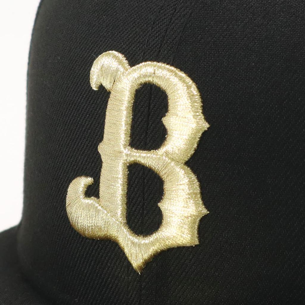 [New Era] Cap, Japanese Professional Baseball Hat, Orix Buffaloes 2 7 12 5950 NPB ORIBUF BLK GLD 23J