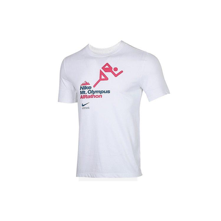 Nike Футболки мужские белые с круглым вырезом умеренного прямого кроя CW2854-100