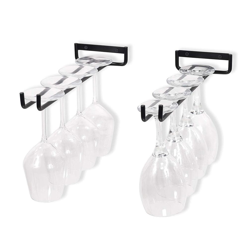 Decorative Cabinet Goblet Bar Stemware Cup Hanger Storage Shelf Hanging Rack Wine Glass Holder