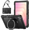 Heavy Case for Samsung Galaxy Tab S11 Ultra 14.6 inch SM-X930 SM-X936 14.6" 360° Rotatable Bracket Tablet Cover with Straps