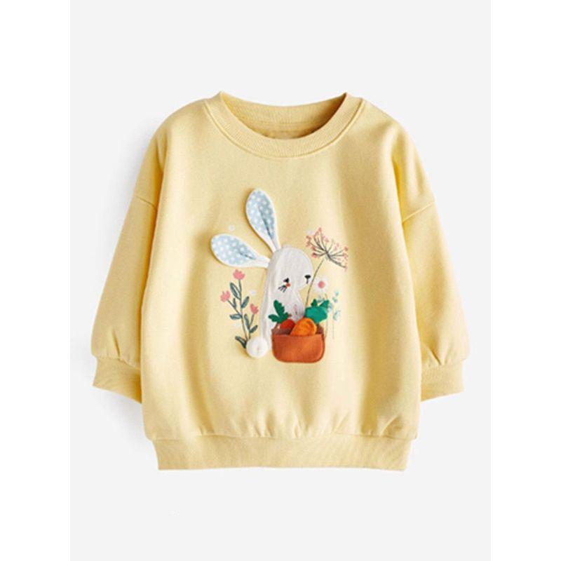 Cute Rabbit Girl Spring and Autumn Pure Cotton Casual Sweatshirt