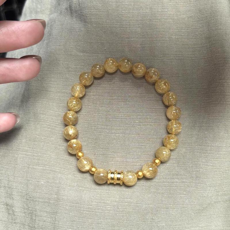 Popular Special-Interest Design Flexible Ring Rutilated Quartz Bracelet Chic High-Grade Lucky En