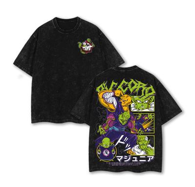 Piccolo Manga Panel Tee | Dragon Ball Oversized Shirt | Ma Junior Neon Graphic
