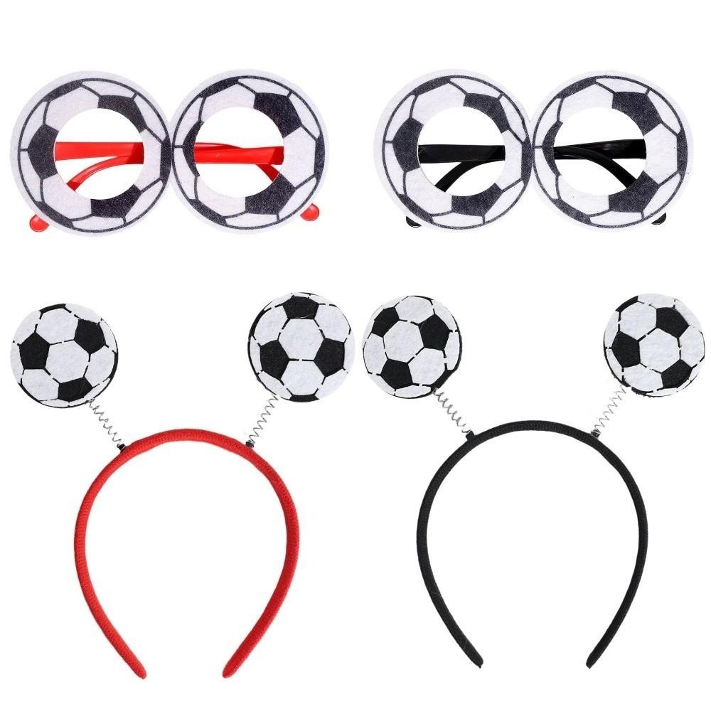 Soft Felt Football Hair Hoop Tinsel Fringe Soccer Party Headband Soccer Fan Dress Up Sports Party