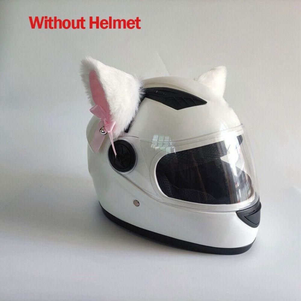 1 пара мотоциклетных шлемов с кошачьими ушками, милые плюшевые наклейки, шлем для мотокросса, полнолицевой шлем для бездорожья, декор для косплея